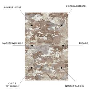 DB SPHINX 24409KHB 24 \ "X 66 \" Alfombra de corredor antideslizante para interiores y exteriores lavable - Product Image 4