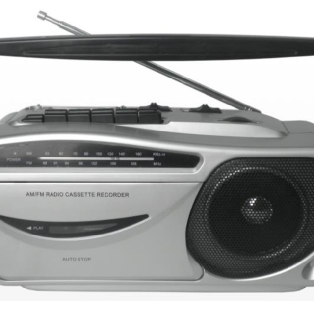 Hot Sales Portable Cassette Radio Recording Function Analogue AM/FM Radio AC Power Supply