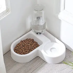 Gamelle d'angle automatique pour chiens et chats, 1 pièce, bol à boire, distributeur d'eau pour animaux de compagnie, 500ml