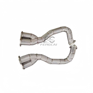 Tubo de escape para Porsche 718 GT4 GTS 4.0L <span class=keywords><strong>2022</strong></span>+ SS304, tubo de prueba de rendimiento con aislamiento térmico, actualización de colectores de bajada - Product Image 4