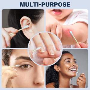 Hisopos <span class=keywords><strong>de</strong></span> Algodón <span class=keywords><strong>de</strong></span> Bambú Orgánico Biodegradable, 600 Piezas/Caja, Puntas Redondeadas y Puntiagudas, Recubrimiento Duro para la Eliminación <span class=keywords><strong>de</strong></span> <span class=keywords><strong>Cera</strong></span> del Oído, Personalizable - Product Image 5