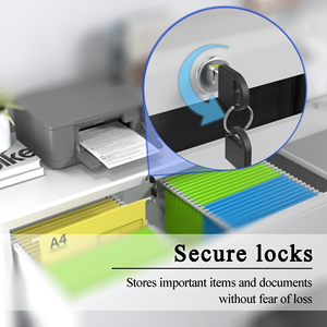 Mobilier de bureau en acier rempli de métal armoire de rangement bureau armoire à tiroirs verticaux - Product Image 6