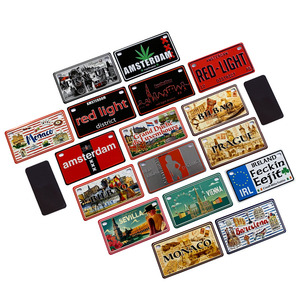Aimant de réfrigérateur de <span class=keywords><strong>plaque</strong></span> d'<span class=keywords><strong>immatriculation</strong></span> décoratif en aluminium gaufré de conception personnalisée Aimant de réfrigérateur souvenir de <span class=keywords><strong>pays</strong></span> Ref Aimant de réfrigérateur - Product Image 1