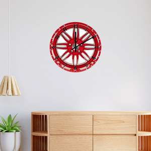 <span class=keywords><strong>Reloj</strong></span> de pared de neumáticos de estilo europeo, <span class=keywords><strong>reloj</strong></span> silencioso de <span class=keywords><strong>coche</strong></span> acrílico creativo, <span class=keywords><strong>reloj</strong></span> de decoración para dormitorio y sala de estar - Product Image 4