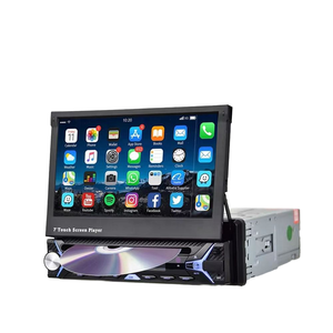 Pour Podofo 1 Din Android voiture pour lecteur DVD 7 \ "écran tactile rétractable stéréo autoradio GPS BT FM <span class=keywords><strong>RDS</strong></span> certifié 60 vendu non - Product Image 1