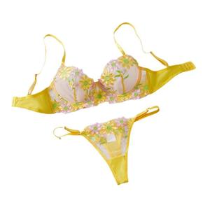 OEM/ODM 2025 otoño flor bordado sujetador fino chica tres puntos sujetador transparente conjunto de reunión Lencería <span class=keywords><strong>sexo</strong></span> - Product Image 6