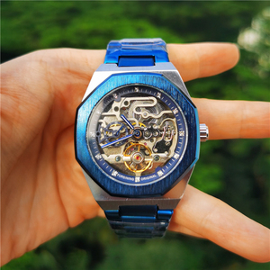 Đồng hồ cơ Tourbillon FORSINING TM375G dành cho nam, dây thép tự động, mặt lộ máy, đồng hồ nam cao cấp, thương hiệu hàng đầu, Reloj Hombre - Product Image 5