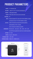 Chargeur rapide USB-C GaN 240W à port unique PD 3.1 QC PPS pour ordinateur portable (compatible MacBook Air, Dell, Asus) – Prise murale OEM USA