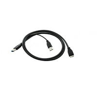 Cable divisor en forma de Y USB3.0 AM Micro USB3.0 macho-macho de doble puerto, de cobre puro, para carga y transferencia de datos de discos duros de computadora (Negro)