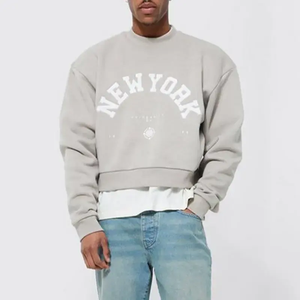 Fabricante de Ropa, Sudadera Corta Estilo Urbano para Hombre, 100% Algodón, Sudadera con Estampado 3D, Sudadera Corta con Diseño Gráfico para Hombre - Product Image 2