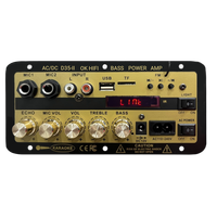 Amplificateur Mono SZM D35-II 35W pour la Maison, Construction Métallique, 5.0 Canaux pour FM/USB/Carte TF 10m, Double MIC, Entrée AC 110-240V DC 12V