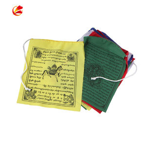 Дешевый новый дизайн, буддийский молитвенный флаг, рекламная печать на заказ, полноцветные декоративные уличные Тибетские буддийские молитвенные флаги - Product Image 2