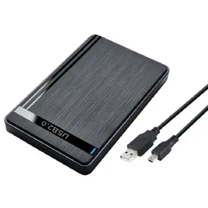 2024 Usb2.0 Plastic Hard Disk Drive Hdd Enclosure 2.5" Box 1tb Caddy External Storage System For 2.5 Inch Sata Hdd Case