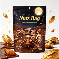 Sachets Doypack Personnalisés Imprimés en Aluminium avec Fermeture Zip Refermable pour Mélange de Noix (Arachides, Amandes, Noix de Grenoble) de Qualité Alimentaire