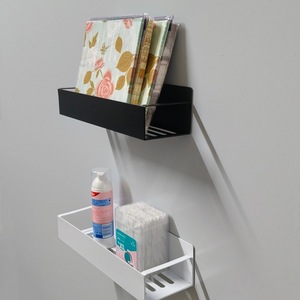 Étagère magnétique latérale pour réfrigérateur, blanc/noir, 1 niveau, rangement de cuisine pour aliments, épices et ustensiles - Product Image 3