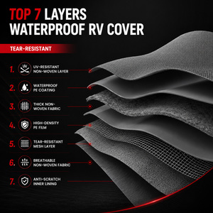 Housse de camping-car Bestway 7 plis en tissu non tissé, imperméable, résistante, avec protection UV, protection quatre saisons, entrée par fermeture éclair - Product Image 2