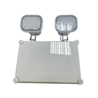 Lampe d'urgence à double spot LED en plastique à haute luminosité IP65, protection contre le feu