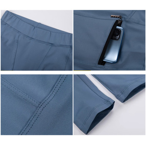 Wholesale <strong>Custom</strong> Men's <strong>Compression</strong> Quick Drying Breathable Leggings High Elastic Waist Side Zip Pocket Outdoor Running Sports - Product Image 3