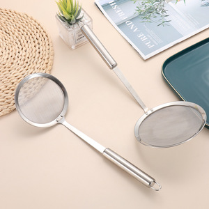 Juego de cucharas coladoras de acero inoxidable, 3 tamaños, colador de cocina para cocinar, cuchara para desnatizar aceite de fideos - Product Image 3