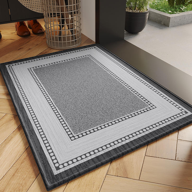 Semelle en caoutchouc velours de coton bambou - Annie gris foncé