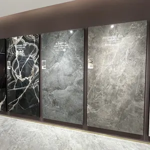 แผ่นพื้นหลัง<span class=keywords><strong>สี</strong></span>ขาวลายท้องปลาขนาด1200x2400ขนาดใหญ่แผ่นหินอ่อนหยก<span class=keywords><strong>สี</strong></span>เทาหรูหราสำหรับห้องนั่งเล่นกระเบื้องฟัสซานสำหรับบ้าน - Product Image 5