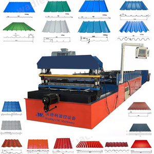 High Speed Roofing <b>Sheets</b> Making Machines Zinc Roll Forming Machine With Non Stop Cutting - Product Image 1