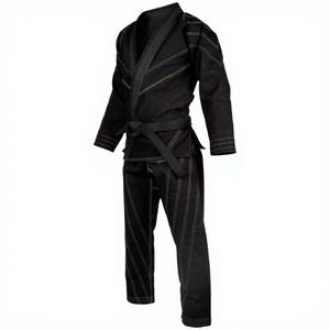 Kimono Profesional Personalizado Negro para Jiu Jitsu, Kimono Liso para BJJ, Ropa de Artes Marciales - Product Image 1