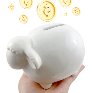 Alcancía <span class=keywords><strong>de</strong></span> Cerámica con Forma <span class=keywords><strong>de</strong></span> Oveja, Linda y Personalizable al por Mayor, OEM/ODM, <span class=keywords><strong>Caja</strong></span> <span class=keywords><strong>de</strong></span> <span class=keywords><strong>Ahorro</strong></span> <span class=keywords><strong>de</strong></span> Monedas 3D para Niños, Regalos - Product Image 1