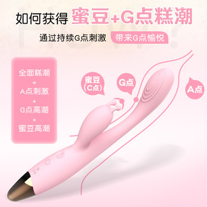เครื่องสั่นนิ้วมือสีทองร้อนแบบสั่นได้ 12 ระดับ ยี่ห้อ Jiuxi รุ่น Double-Headed - ขายส่งและดรอปชิปสำหรับผู้หญิง - Product Image 3
