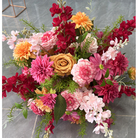 Bouquet de fleurs artificielles en soie personnalisable en gros pour centres de table et décorations d'allée de mariage