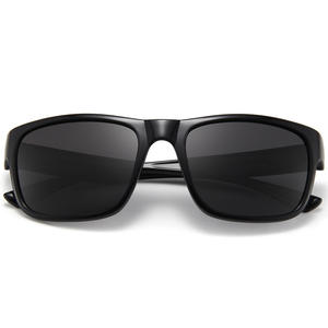 Lunettes de soleil polarisées unisexes P516, monture noire, verres bleus, protection UV400 pour la conduite, la pêche, les sports de plein air - Product Image 5