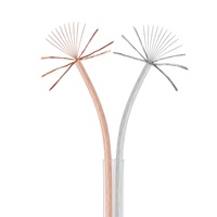 Câble de haut-parleur HiFi 15AWG transparent, or/argent, cuivre OFC 99,99%, paire torsadée haut de gamme, gaine en PVC, audio de voiture, microphone domestique