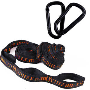 Sangles de hamac de balançoire d'<span class=keywords><strong>arbre</strong></span> résistantes 3M 16 boucles sangle réglable de polyester de tente de hamac de camping avec l'agrafe - Product Image 2