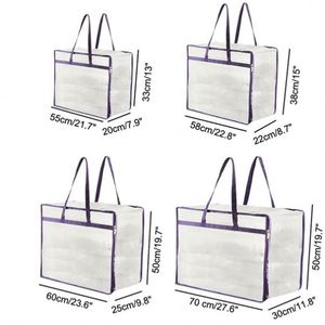 Toy Play Mat Ziplock Food Multi Pockets Wall Hanging Handbag Dust <b>Bags</b> clear Purse Storage Organizer - Product Image 4