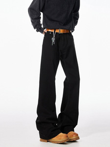 Jeans de Hombre a la Moda, Estilo Otoñal, Corte Slim Fit, Color Negro, Elásticos, Estilo Urbano, de Alta Calidad, Personalizados de Fábrica - Product Image 1