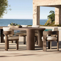 Ensemble de jardin 3 places en teck massif, design nordique, mobilier d'extérieur imperméable pour cour, villa, hôtel