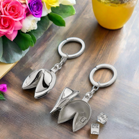 Porte-clés en métal personnalisé Lucky Cookie Fortune Cookie Porte-clés Fortune Cookie Porte-clés souvenir de mariage