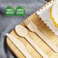 Cuillères et fourchettes en bambou compostables écologiques à emporter – Couverts jetables biodégradables en bois naturel de qualité supérieure, sûrs pour les fêtes et la restauration