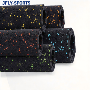 Custom Size Waterproof Rubber Flooring <b>Rolls</b> Easy Install Non-slip Gym <b>Mat</b> for Fitness Center Playground Garage - Product Image 1