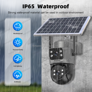 Hongglobal 8MP ống kính kép panel năng lượng mặt trời Powered không dây <span class=keywords><strong>IP</strong></span> PTZ surveil máy ảnh 4K eseecloud CCTV 2.4G 5g wifi6 ngoài trời năng lượng mặt trời máy ảnh - Product Image 5