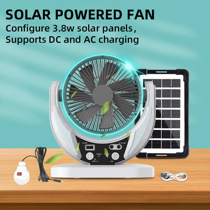 GDTIMES Solar Table Fan - Efficient Cooling Solutions