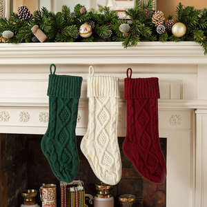 Wholesale Winter Knitted <strong>Christmas</strong> <strong>Stocking</strong> Festive Home Decoration 18 Inches 46cm <strong>Large</strong> Embroidery Knit <strong>Christmas</strong> <strong>Stocking</strong> - Product Image 2