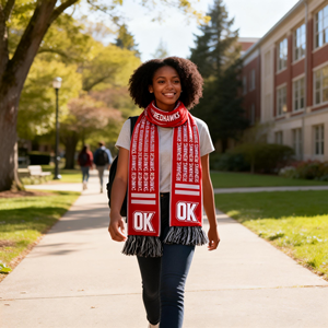 Unisex Yetişkin Kışlık Futbol Atkısı Çift Taraflı Canlı Takım Grafikleri Polyester Üniversite Basketbolu Fuar Hediyeleri - Product Image 2