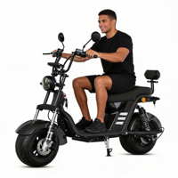 Modèle de moto électrique tout-terrain haute performance pour le tourisme d'aventure, avec batterie extra-large, double moteur et pneus tout-terrain