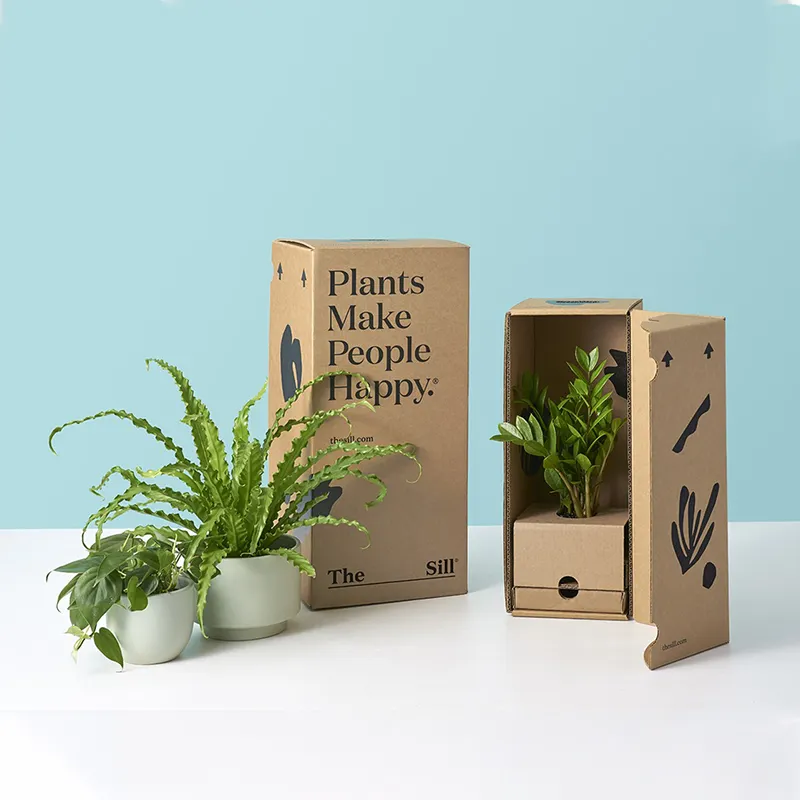 사용자 정의 판지 골판지 포장 판지 화분 라이브 배송 상자 식물 상자 포장 공장