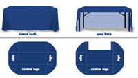 Housse de table de 6 pieds, logo personnalisé, supports d'affichage portables incurvés, combinaison de supports d'exposition, équipement de salon professionnel pour les supports d'affichage