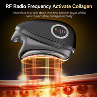 Outil facial électrique Gua Sha OEM ODM, masseur micro-courant pour le cou et le visage, instrument de raclage facial LED Gua Sha pour le raffermissement de la peau