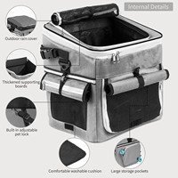 Panier de vélo ventilé réglable pour chien, sac de transport pour chien de vélo pour animaux de compagnie, randonnée en plein air, Camping voyage