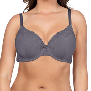 Ladymate ODM/OEM Sutia De Renda Com Detalle De Laco Mujeres Floral Lace Underwire Modal Bra Lace Full Cup Bras Plus Size Bra - Product Image 3