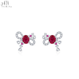 Nouveaux produits en gros du fabricant : Ensemble de bijoux en rubis, or blanc massif 18 carats, diamants naturels véritables, pierres précieuses, bijoux en rubis - Product Image 2